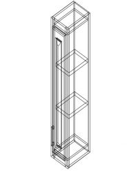 SG-W0930 Shaker Gray Wall Cabinet 9"W × 30"H × 12"D